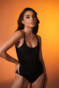 Black Rhinestone Swimsuit