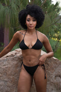 Black Rhinestone Bikini