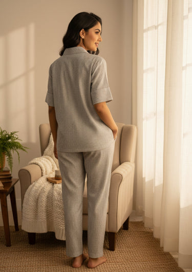 Winter Grace-Embroidered Pajama set