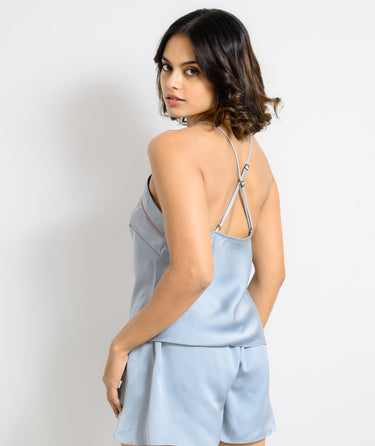 Bliss in Every Move – Satin Bridal Shorts Set