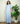 Azure Bloom - Cotton Embroidered Striped Nighty