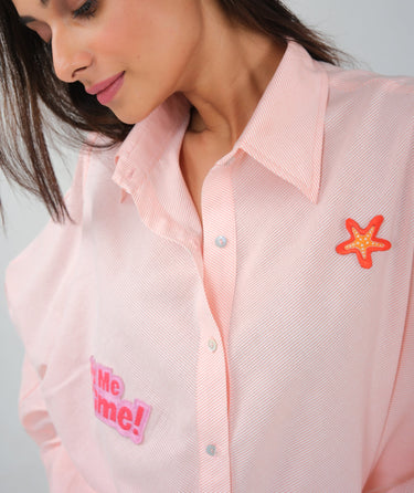 Playful Ease – Oversized Shirt & Shorts Set