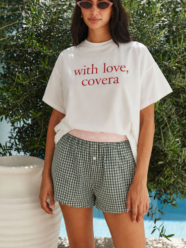 Green Gingham Cotton Lounge Shorts (Pack of 2)