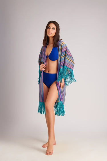 Gypsy Blue Fringe Cape