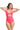 Neon Red Plunge Swimsuit