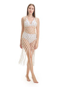 White Terra Beaded Coverup