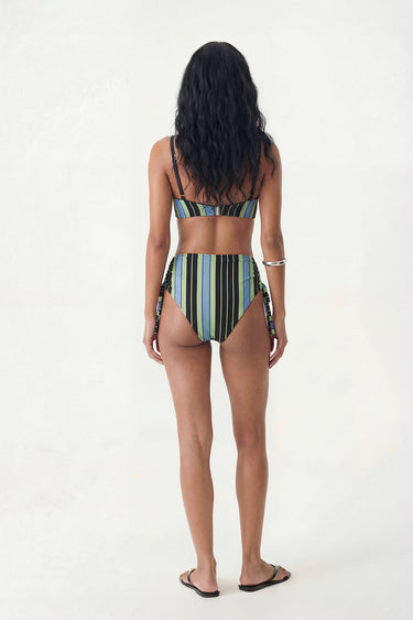 Midnight Stripe Bandeau Bikini Set