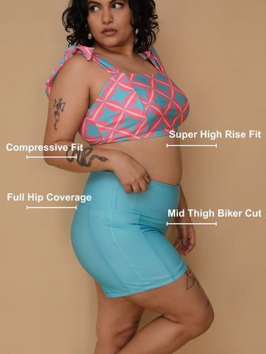 Cyan-derella Hi-Waisted Shorts