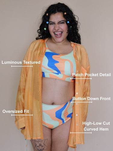 Sunset Slice Shirt Coverup