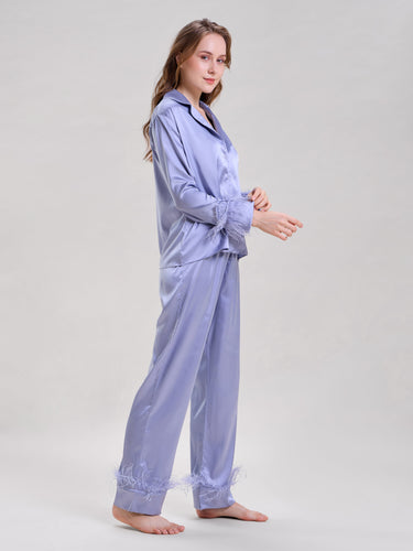 Tiffany Blue Feather Nightsuit