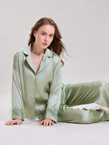 Mint Green Feather Nightsuit