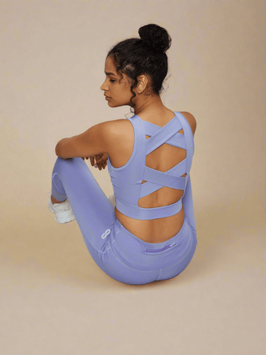 Shop-Padded Cross Back Crop Top Periwinkle
