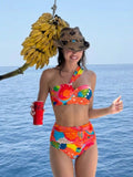 Pina Colada One Shoulder High Waist Bikini Set