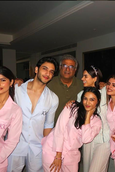 Pink Pajama Party Cotton Customised Set