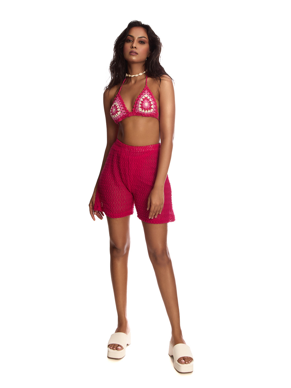 Pink Crochet Bralette