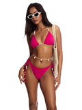 Beads Pink Bikini Top