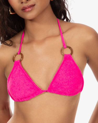 Pink Terry Bikini Top