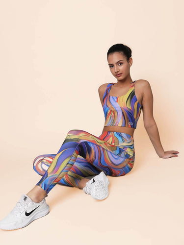 Shop-High Impact Action Bra With Clasp Radiance Print