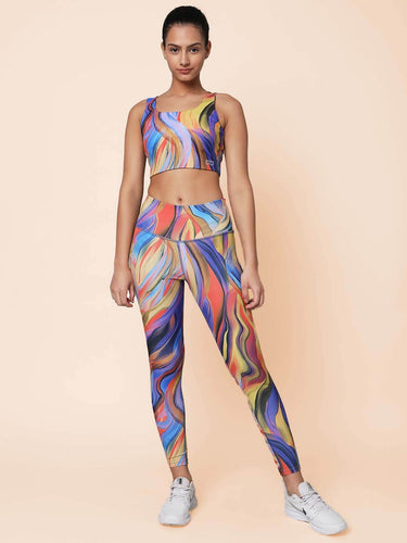 Shop-High Impact Action Bra With Clasp Radiance Print