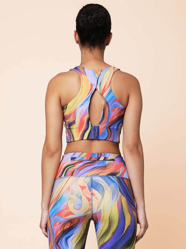 Shop-High Impact Action Bra With Clasp Radiance Print