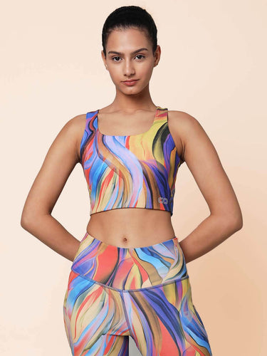 Shop-High Impact Action Bra With Clasp Radiance Print
