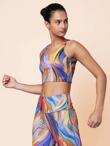 Shop-High Impact Action Bra With Clasp Radiance Print