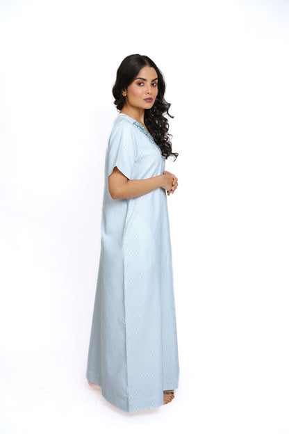 Mistleaf - Embroidered Cotton Nighty
