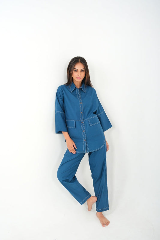 Indigo Edge - Cotton Co-ord Set