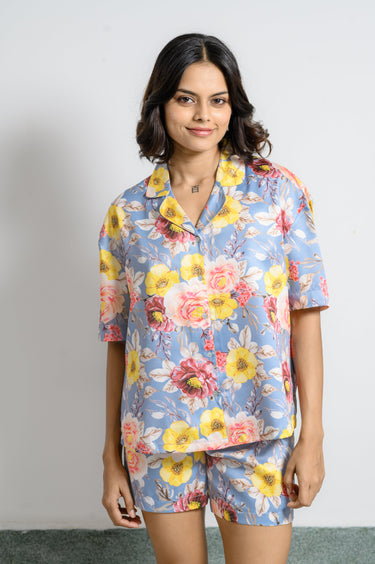 Bloom Pop – Satin Night Suit Set