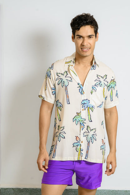 Tropical Drift – Men’s Floral Beach Shirt