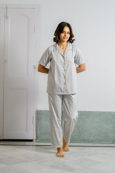 Cloud Loop Button Pajama Set