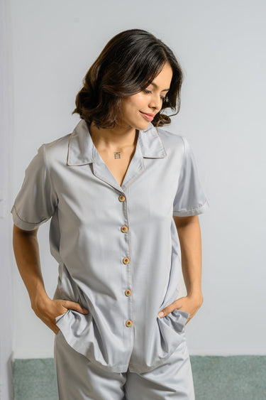 Cloud Loop Button Pajama Set