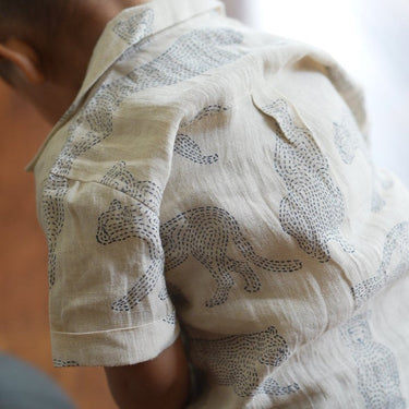 Cotton Linen Shirt | Hand-Block Printed