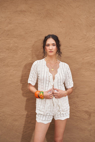 Allegro Knit Co-ord Set - White