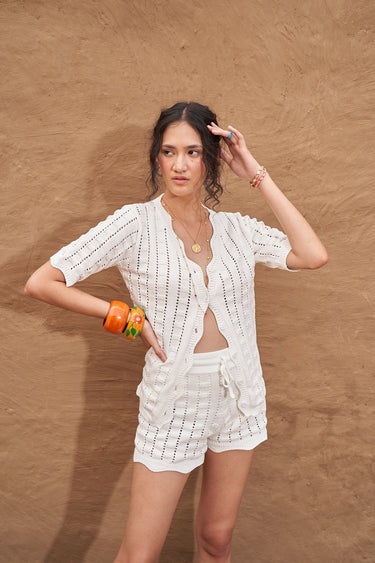 Allegro Knit Co-ord Set - White