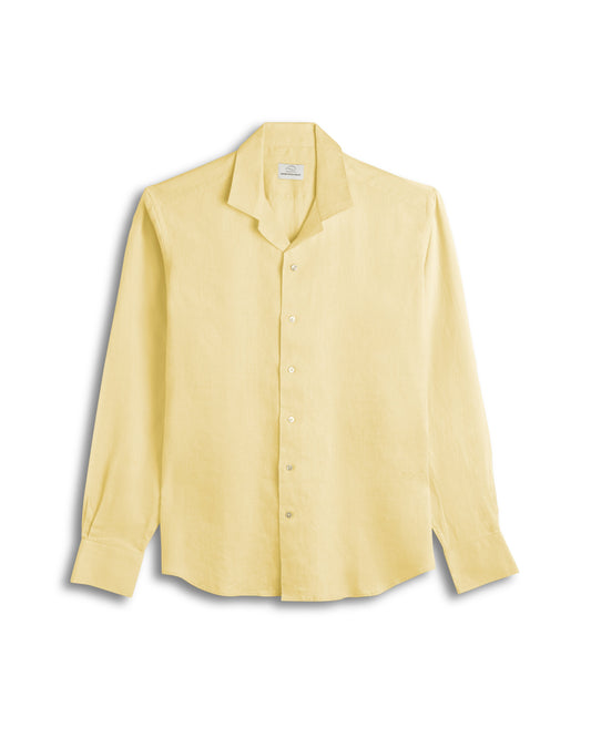 Yellow Cuban Collar Shirt