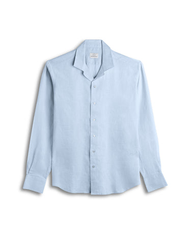 Sky Blue Cuban Collar Shirt