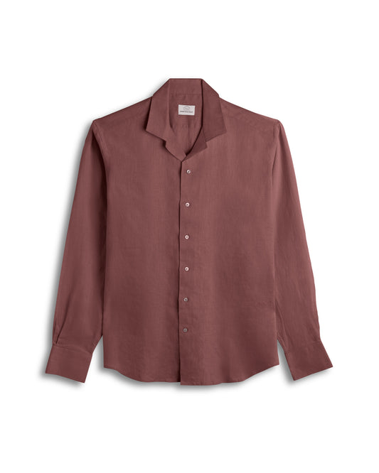 Brick Cuban Collar Shirt