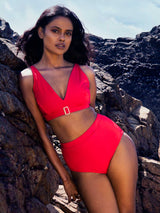 Retro Red Bikini Set by AOBA, view 2