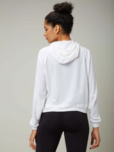Premium white utility cargo jacket - Versatile and stylish fitness gift for her to upgrade her spring workout wardrobe