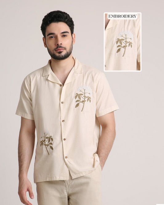 Ivory Bloom Shirt For Men