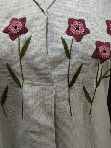 Willow Bloom – Hand-Embroidered Nighty