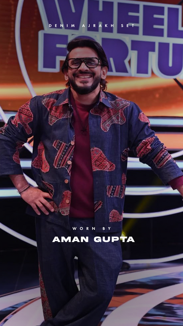 Denim Ajrakh Set