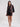 Midnight Black Lace Robe - Short