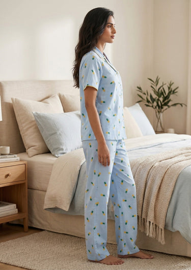 Pineara - Cotton Poplin Night Suit