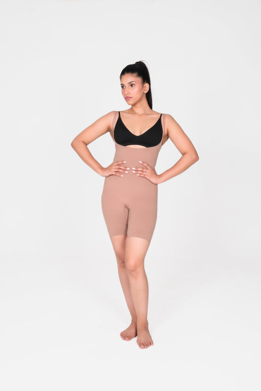 Open Bust Mid Thigh Bodysuit