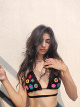 Crochet bralette for womens. This crochet bralette is handmade with adjustable straps.