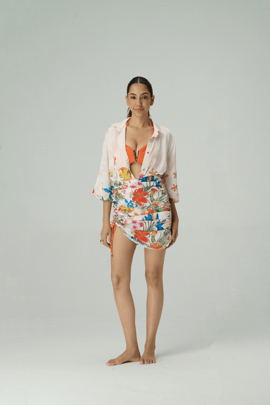 Endless Summer Shirt With Sinched Skirt And Crescent Bikini 2.0