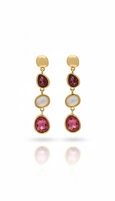 Ocean Glows Pink Earrings