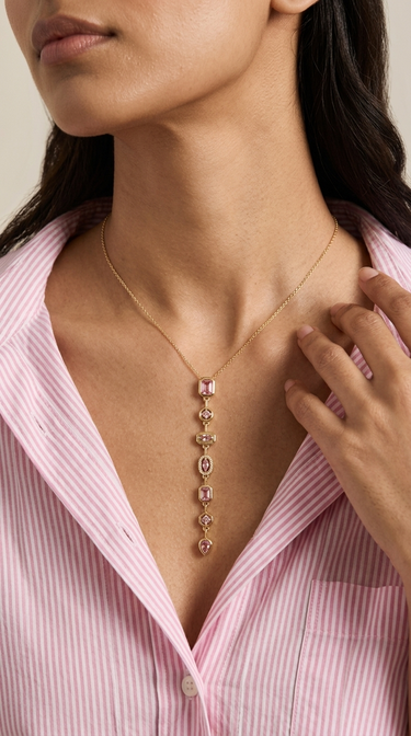 Blush Pastel Pour Necklace